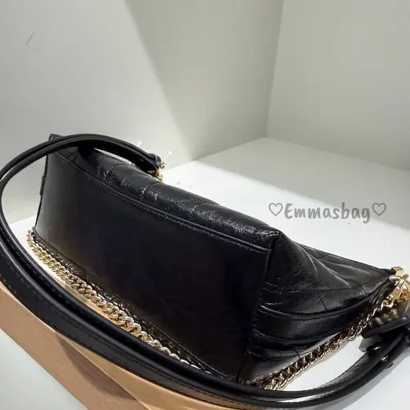 Coach Caitlin Shoulder Bag With Quilting CDZ88 Black Glazed leather - Picture 3 of 5